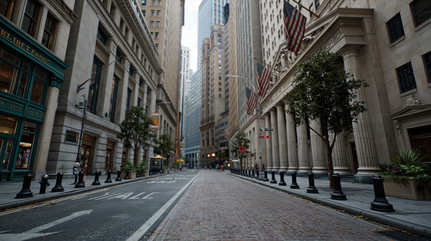 The financial district at dawn